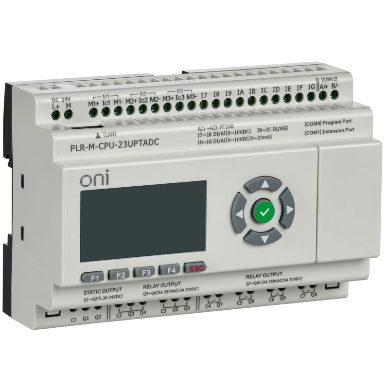 Микро ПЛК PLR-M. CPU DI10/PT3/DO08(R)/02(T) 24В DC ONI