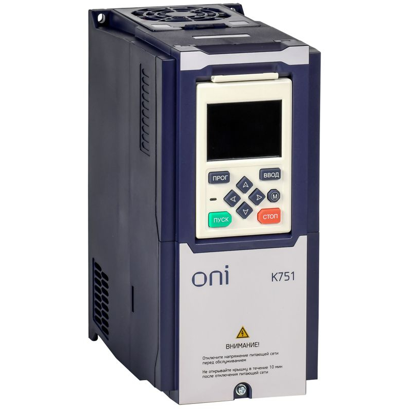 Преобразователь частоты K751 380В 3Ф 2,2кВт 5,6А со встроенным тормозом ONI