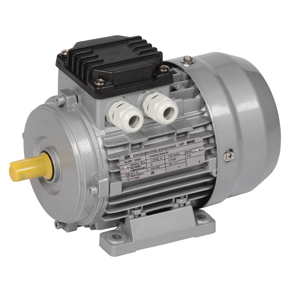 DRIVE Электродвигатель трехфазный АИР 56A2E 380В 0,18кВт 3000об/мин 1081 IEK