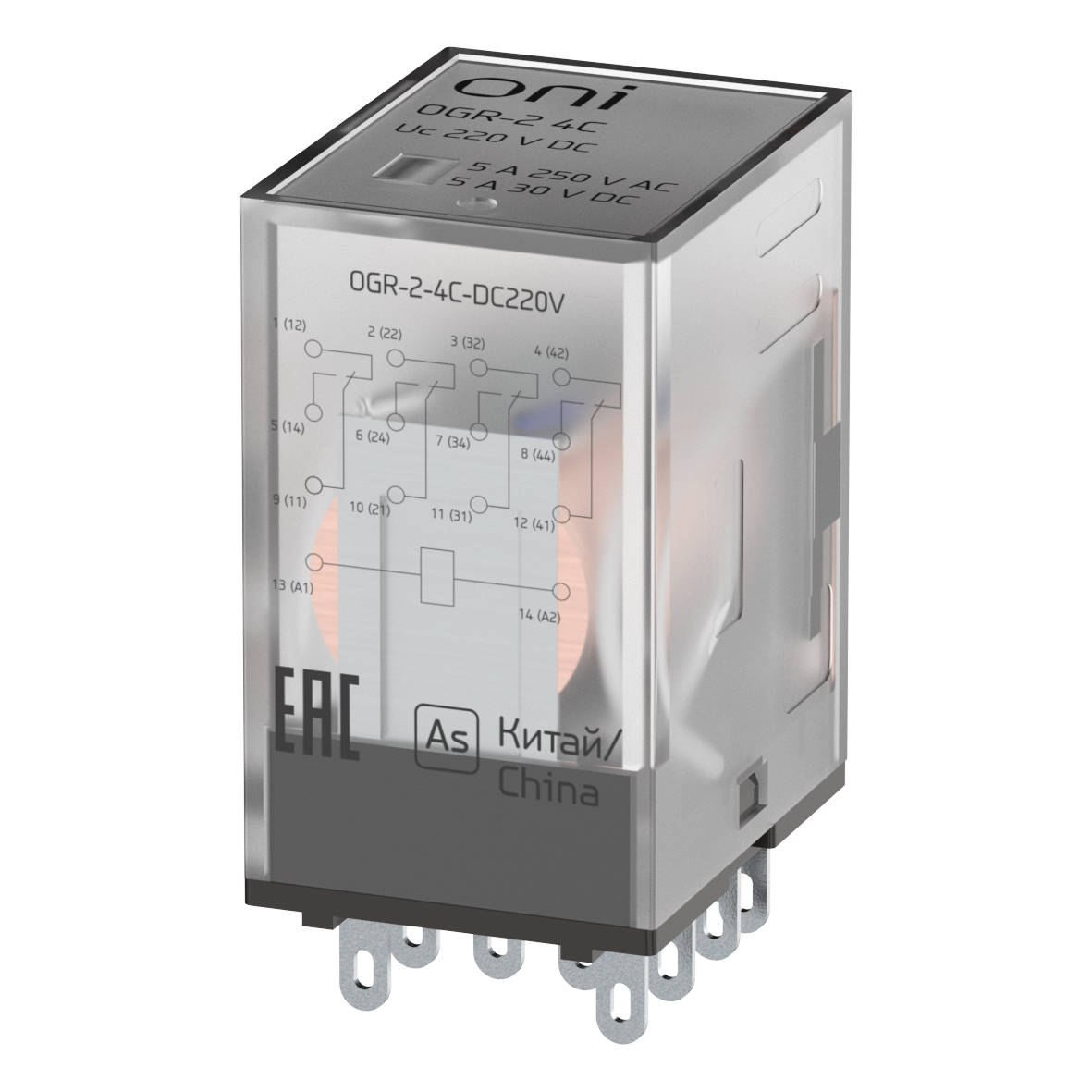 Реле общего назначения OGR-2 4C 220В DC ONI
