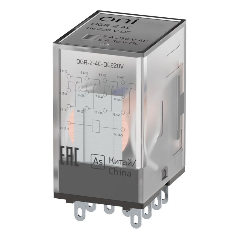 Реле общего назначения OGR-2 4C 220В DC ONI