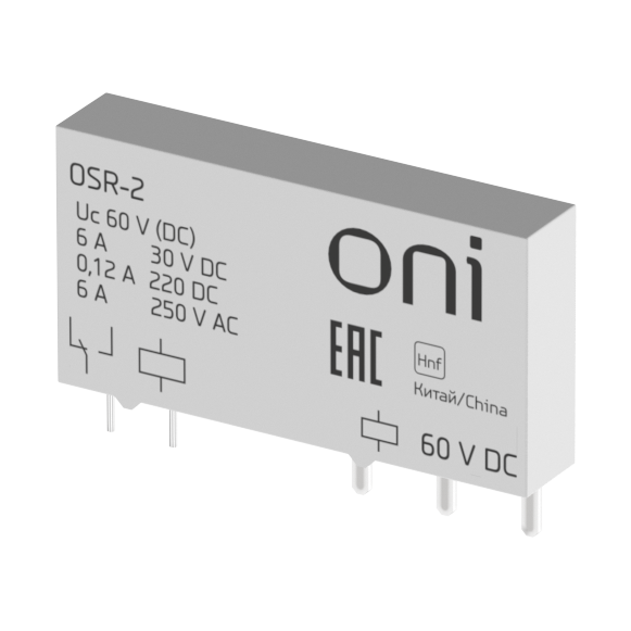 Реле ультратонкое OSR-2 1 перекидной контакт 60В DC ONI