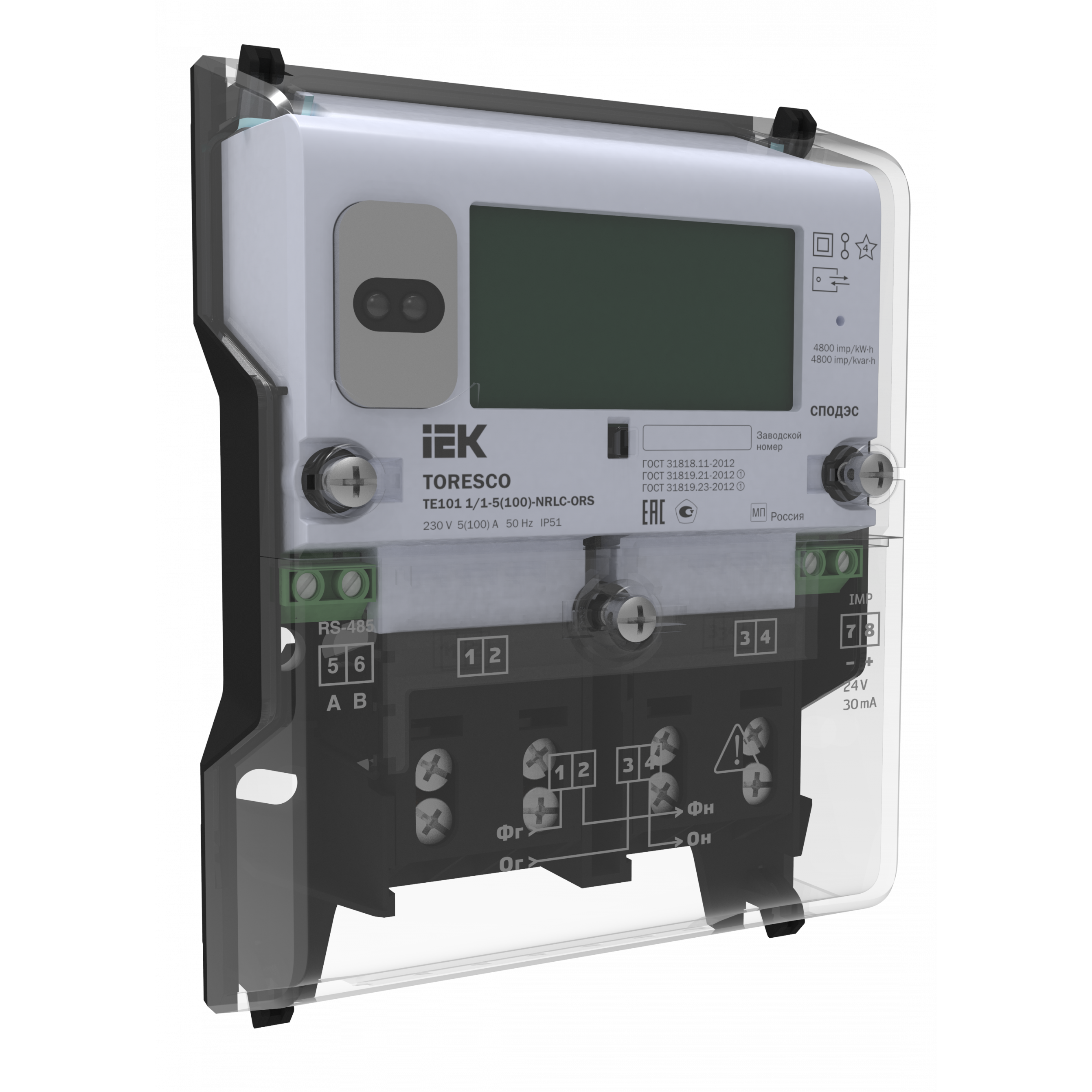 TORESCO Счетчик электрической энергии TE101 1/1-5(100)-NRLC-OFP IEK