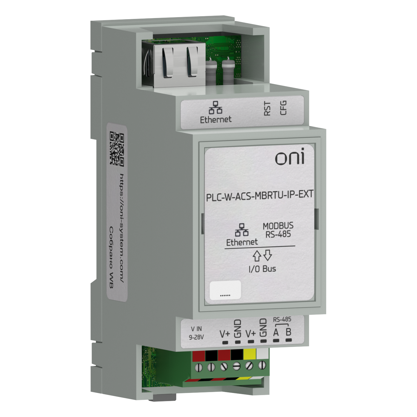 ПЛК W. Преобразователь интерфейсов Modbus RTU в Ethernet подключение модулей ONI