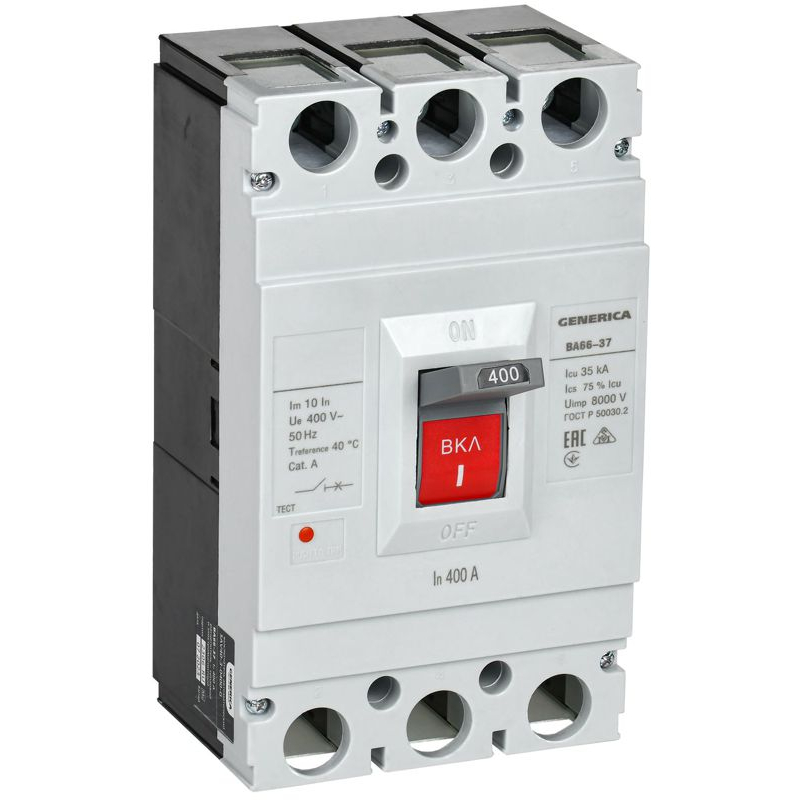 Выключатель автоматический ВА66-37 3Р 400А 35кА GENERICA