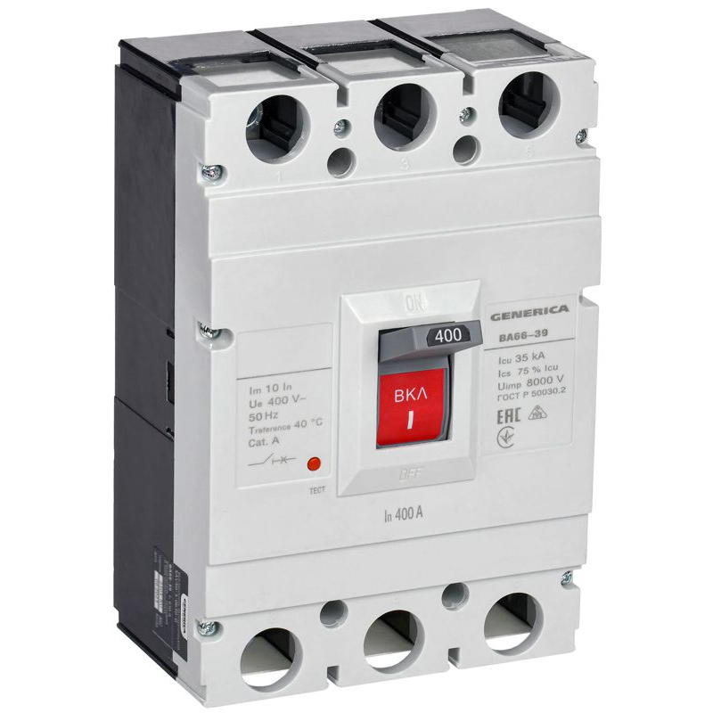 Выключатель автоматический ВА66-39 3Р 400А 35кА GENERICA