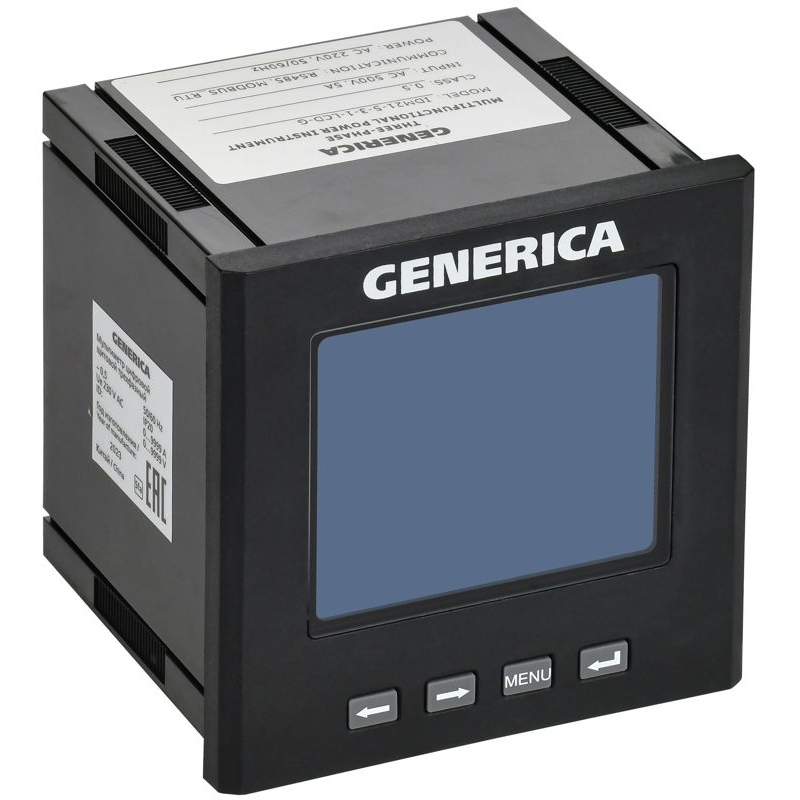 Мультиметр цифровой щитовой трехфазный RS-485 96х96мм LCD GENERICA