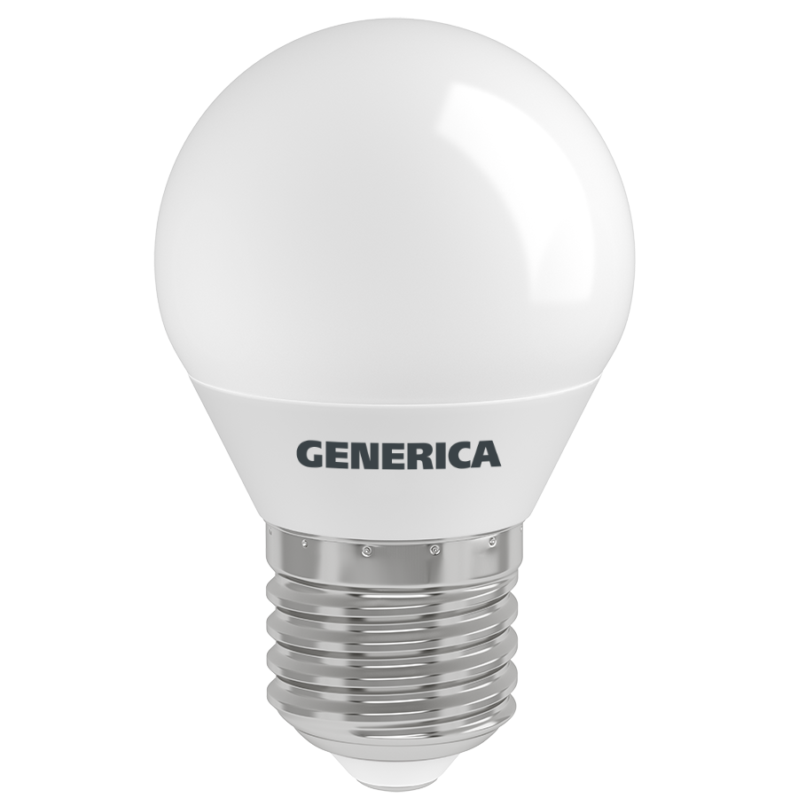Лампа светодиодная G45 шар 8Вт 230В 6500К E27 GENERICA