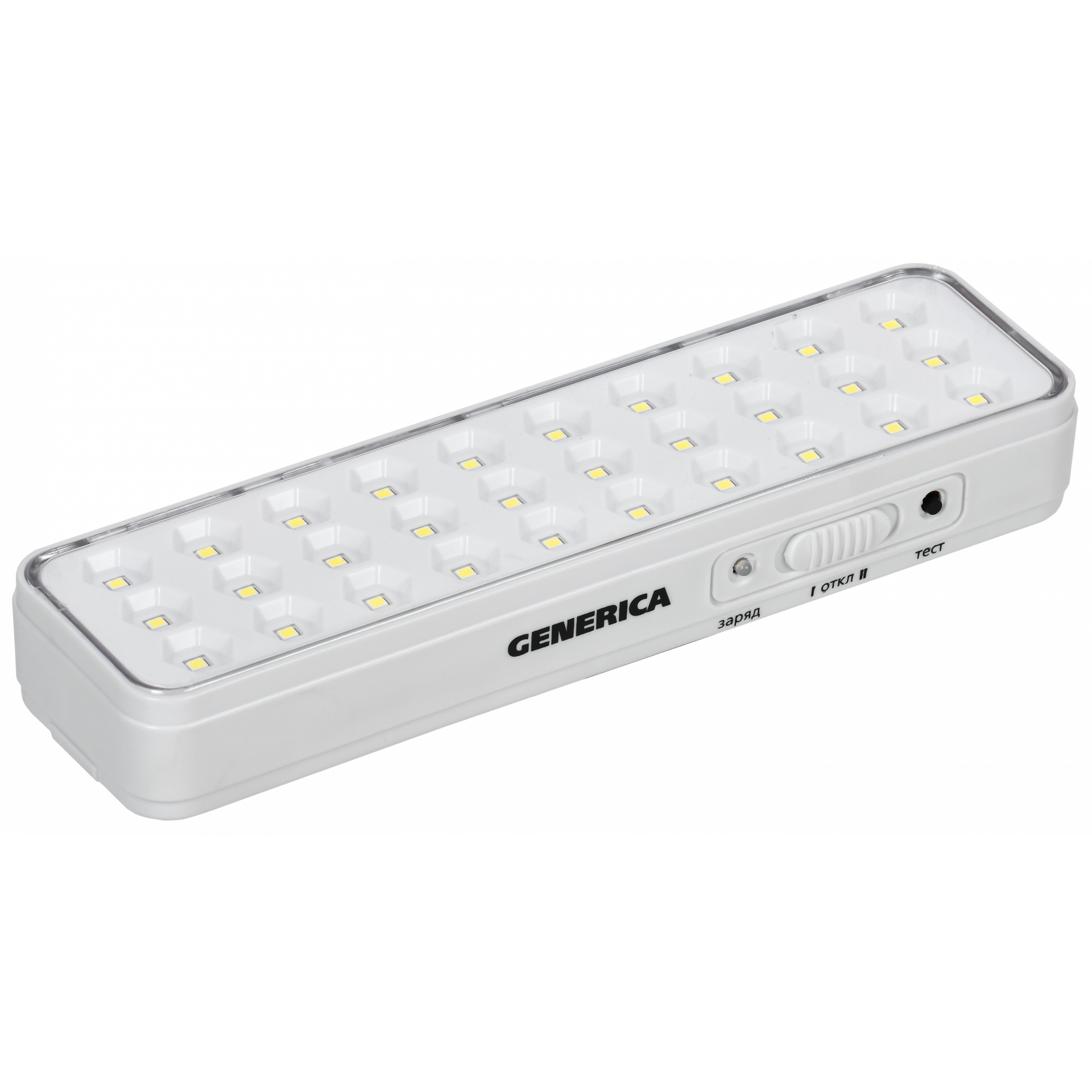 Светильник светодиодный аккумуляторный ДБА 1030 непостоянного действия 30LED 5ч 3Вт GENERICA