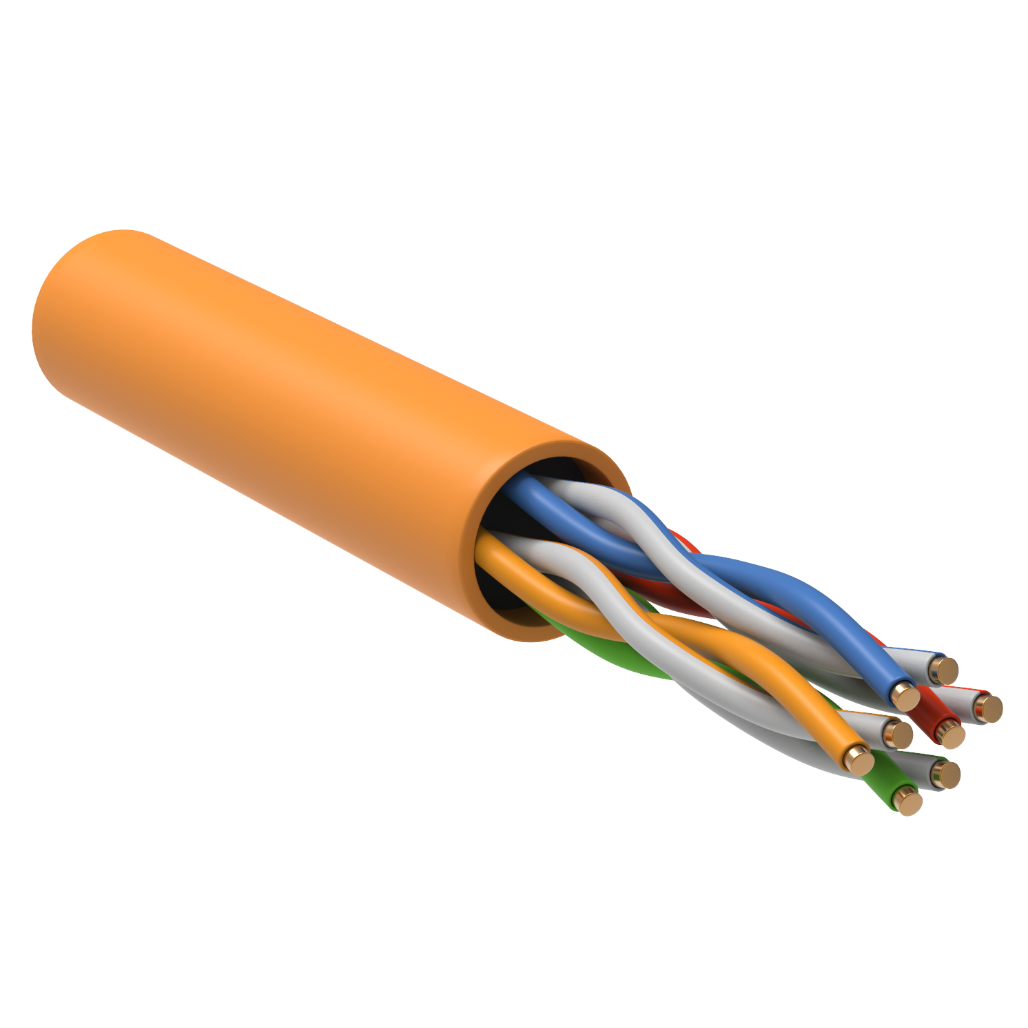 Витая пара U/UTP 5E 24AWG 4PR LSZH 1м оранжевый 305м РФ GENERICA