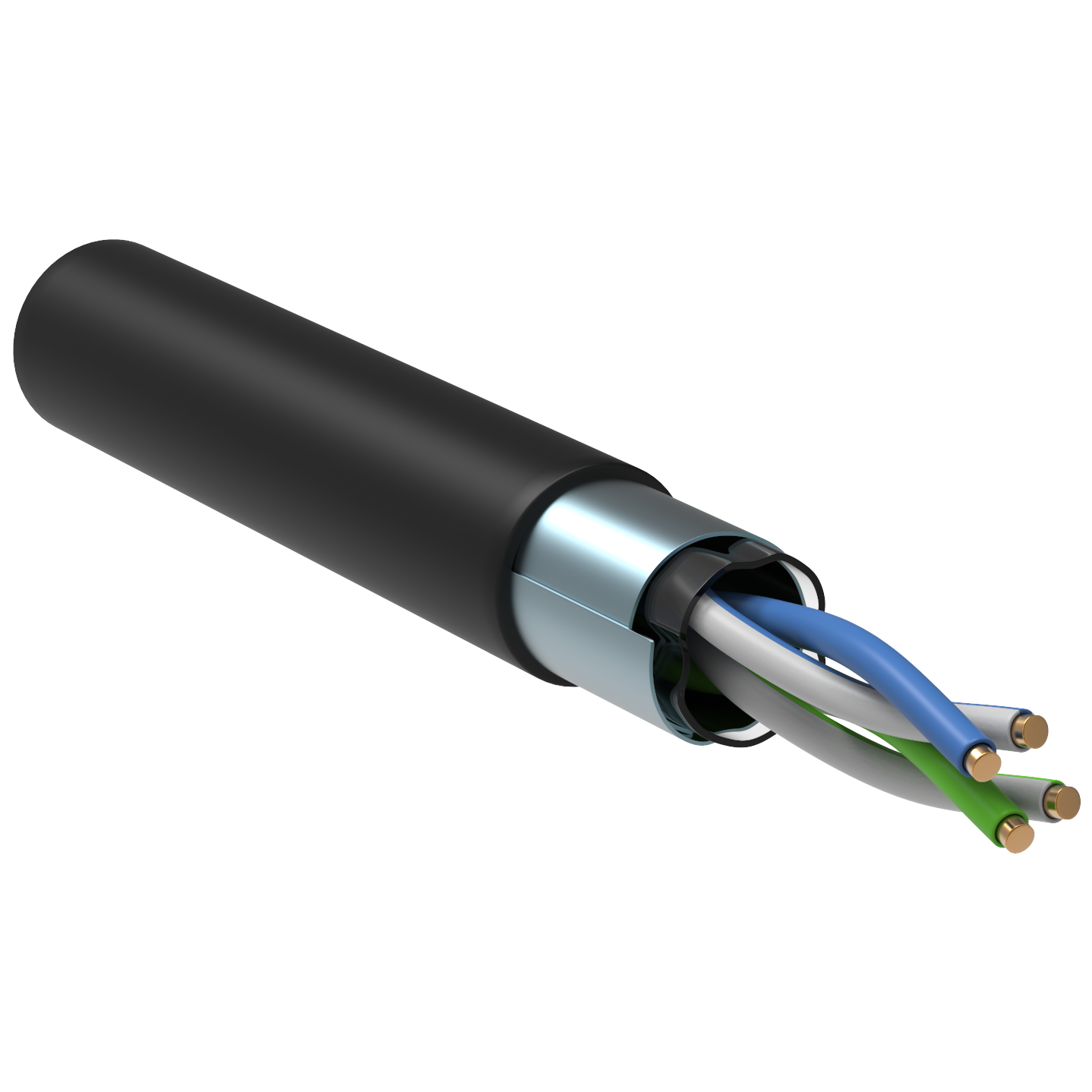 Витая пара U/UTP 5E 24AWG 2PR LDPE 1м черный 305м РФ GENERICA