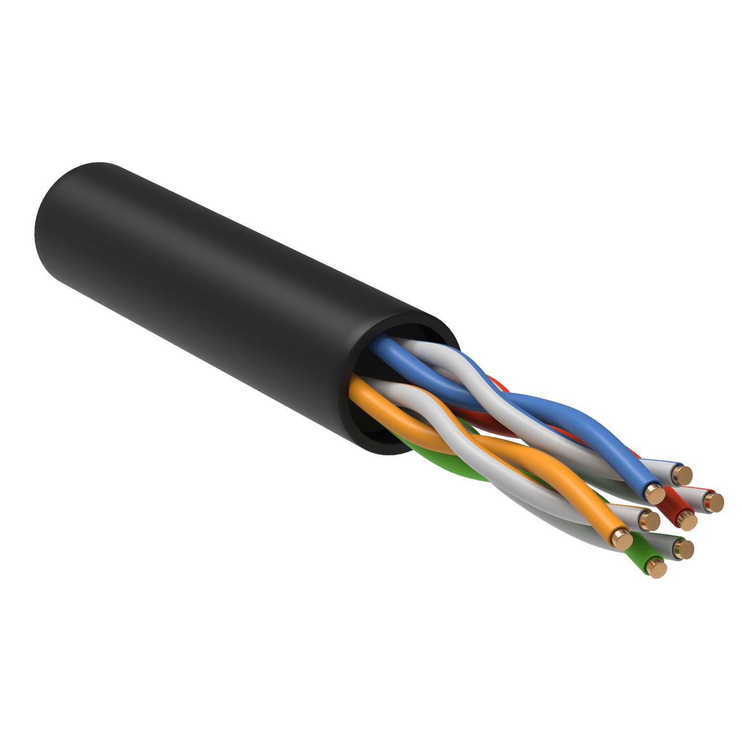 Витая пара U/UTP 5E 24AWG 4PR LDPE 1м чернй 100м РФ GENERICA