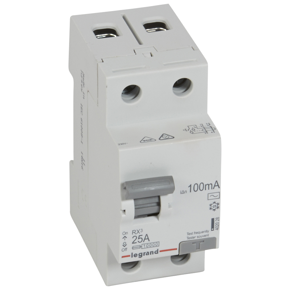 RX3 ВДТ 100мА 25А 2П AC