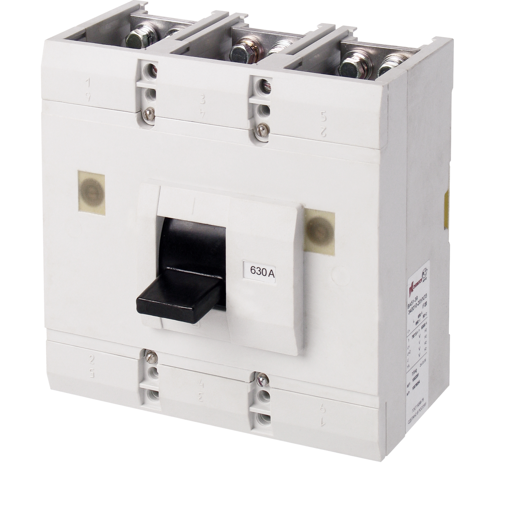 Выключатель автоматический ВА51-39-400А-341850-4000-660В-НР220AC-00УХЛ3 НР220AC ВК1З2Р выводами 1/3/5 вверх алюминий Контактор