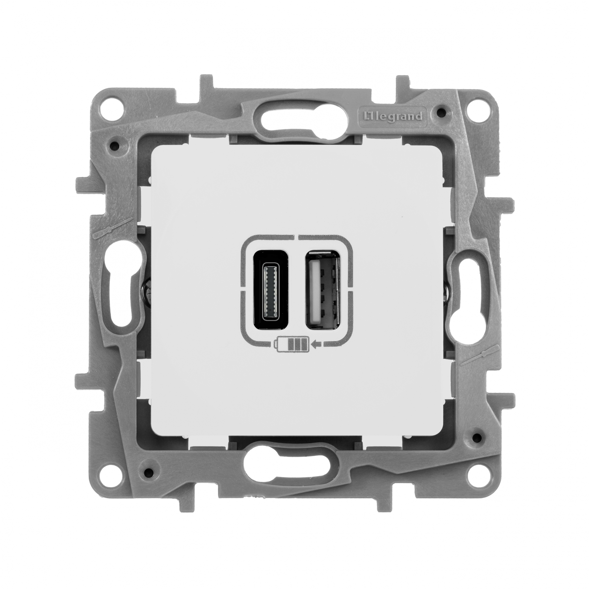 ETIKA Розетка USB A+C 15Вт белый