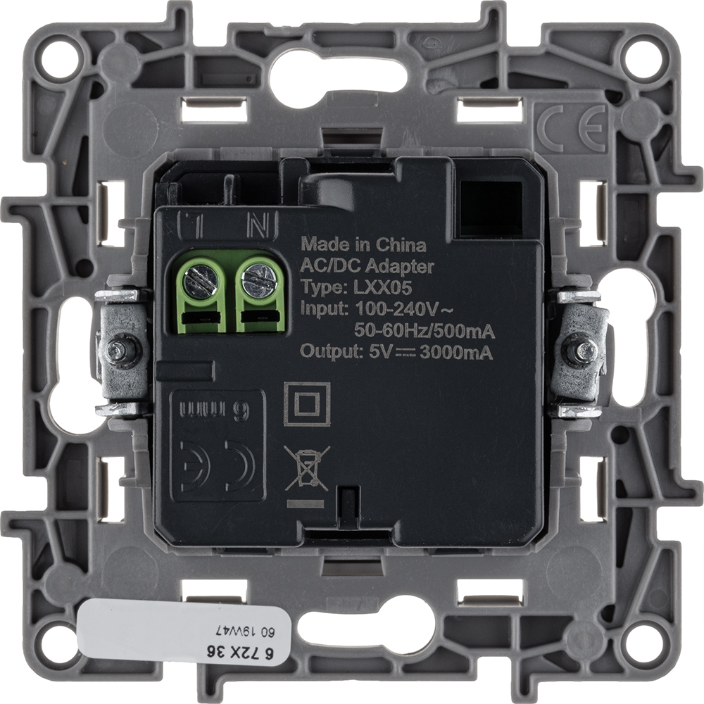 ETIKA Розетка USB A+C 15Вт белый
