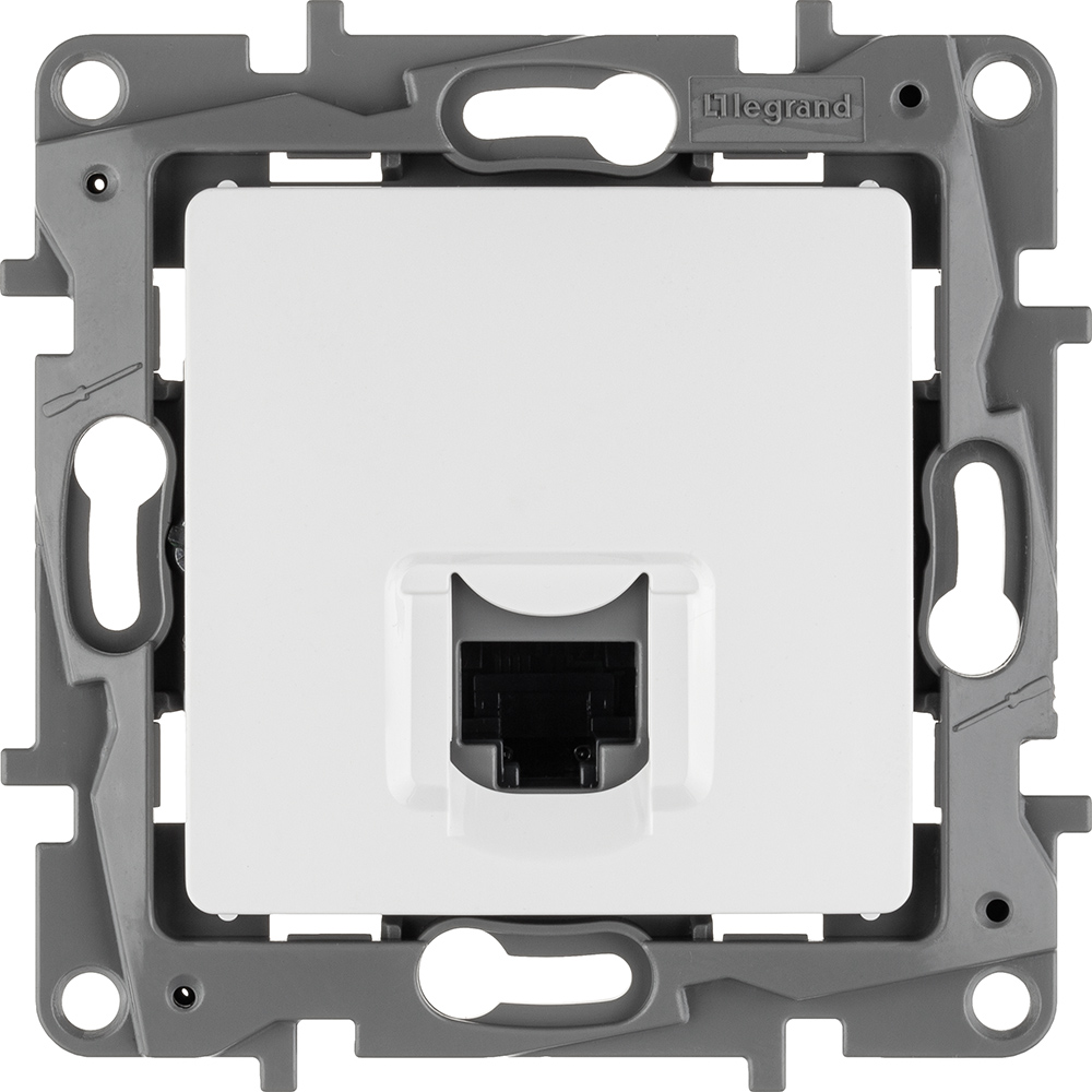 ETIKA Розетка компьютерная RJ45 категория 5Е UTP белый