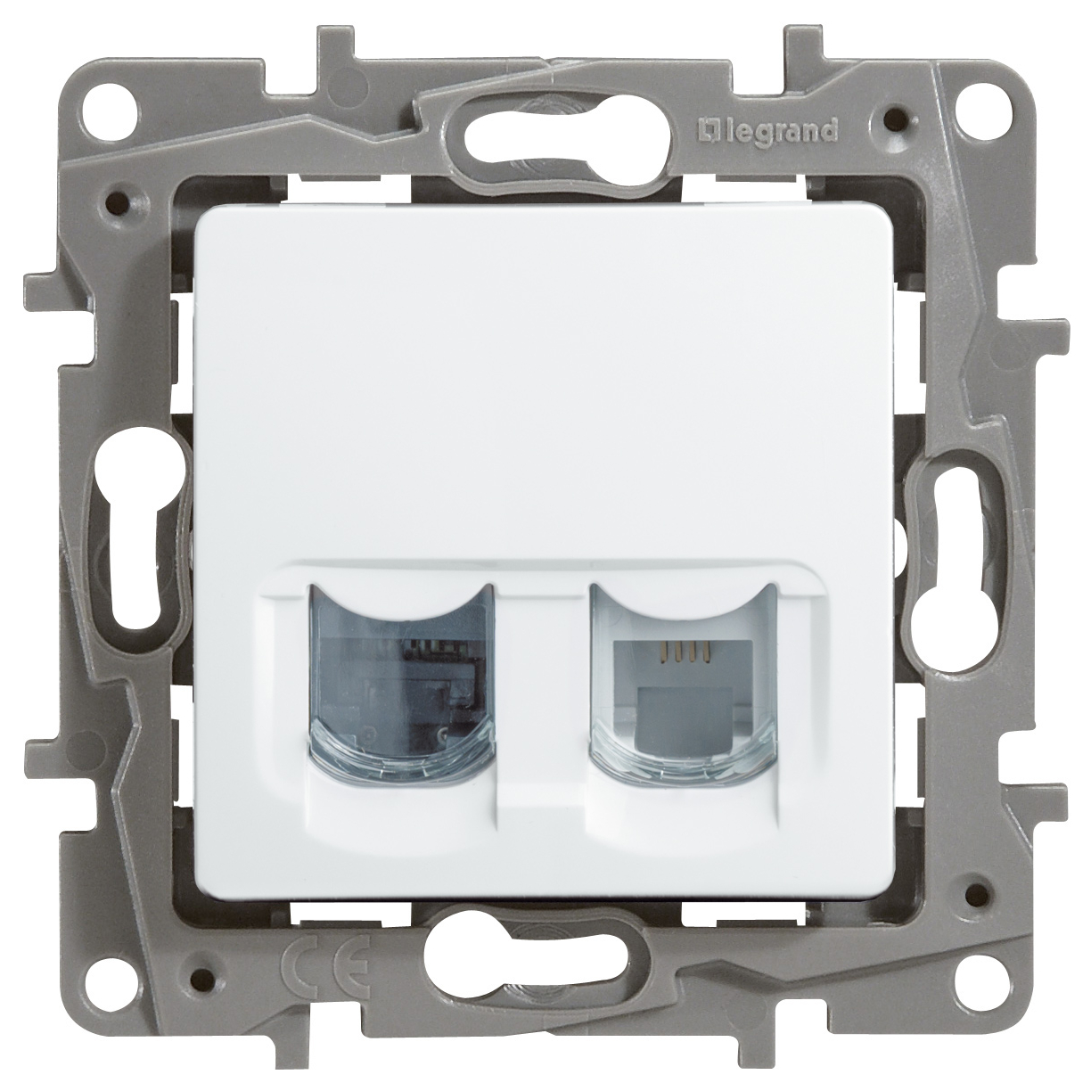 ETIKA Розетка двойная RJ11+RJ45 кат.5E UTP белый