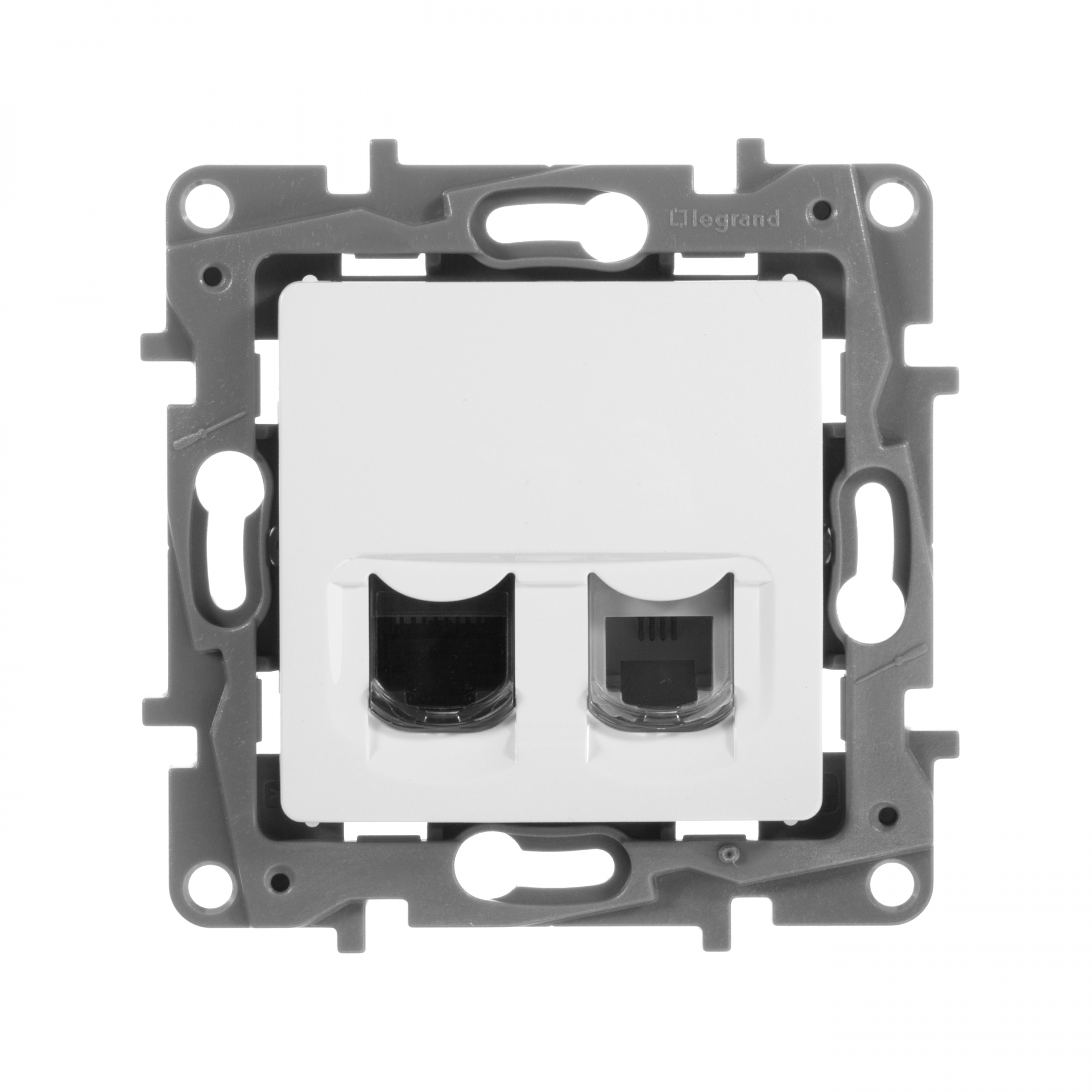 ETIKA Розетка двойная RJ11+RJ45 кат.5E UTP белый