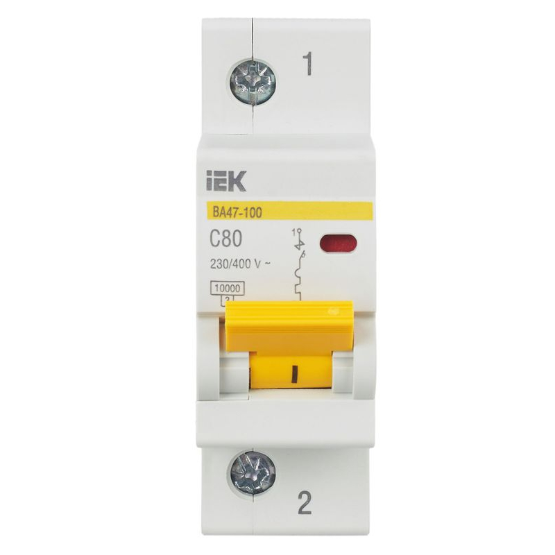 KARAT Автоматический выключатель ВА47-100 1P C 80А 10кА IEK