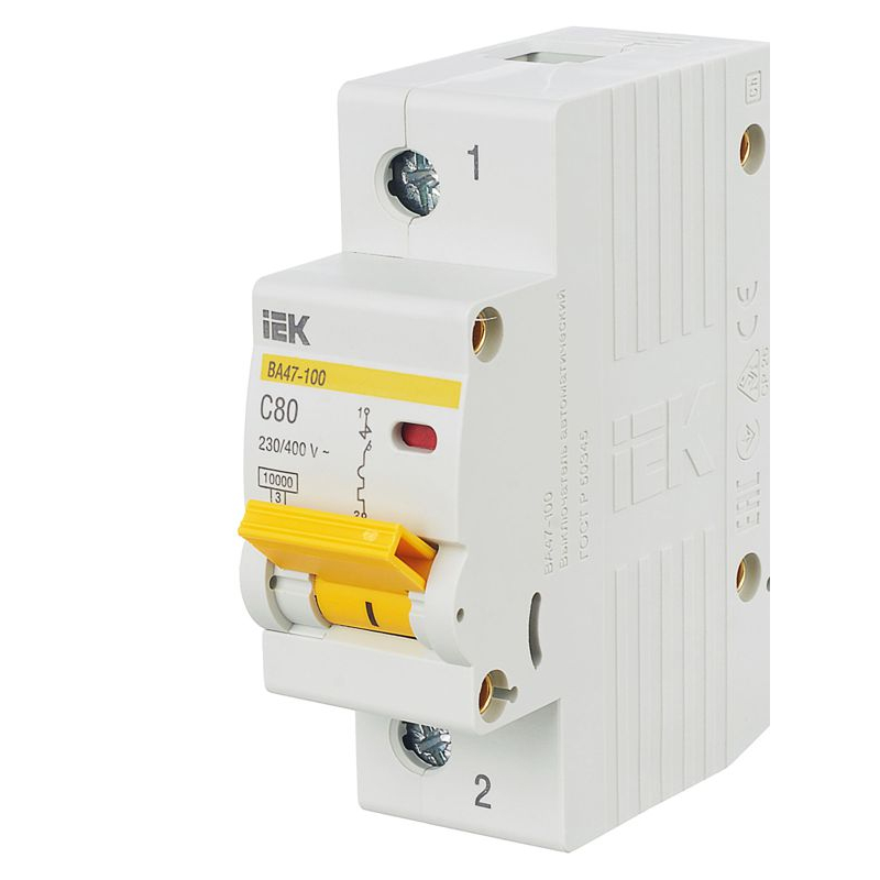 KARAT Автоматический выключатель ВА47-100 1P C 80А 10кА IEK