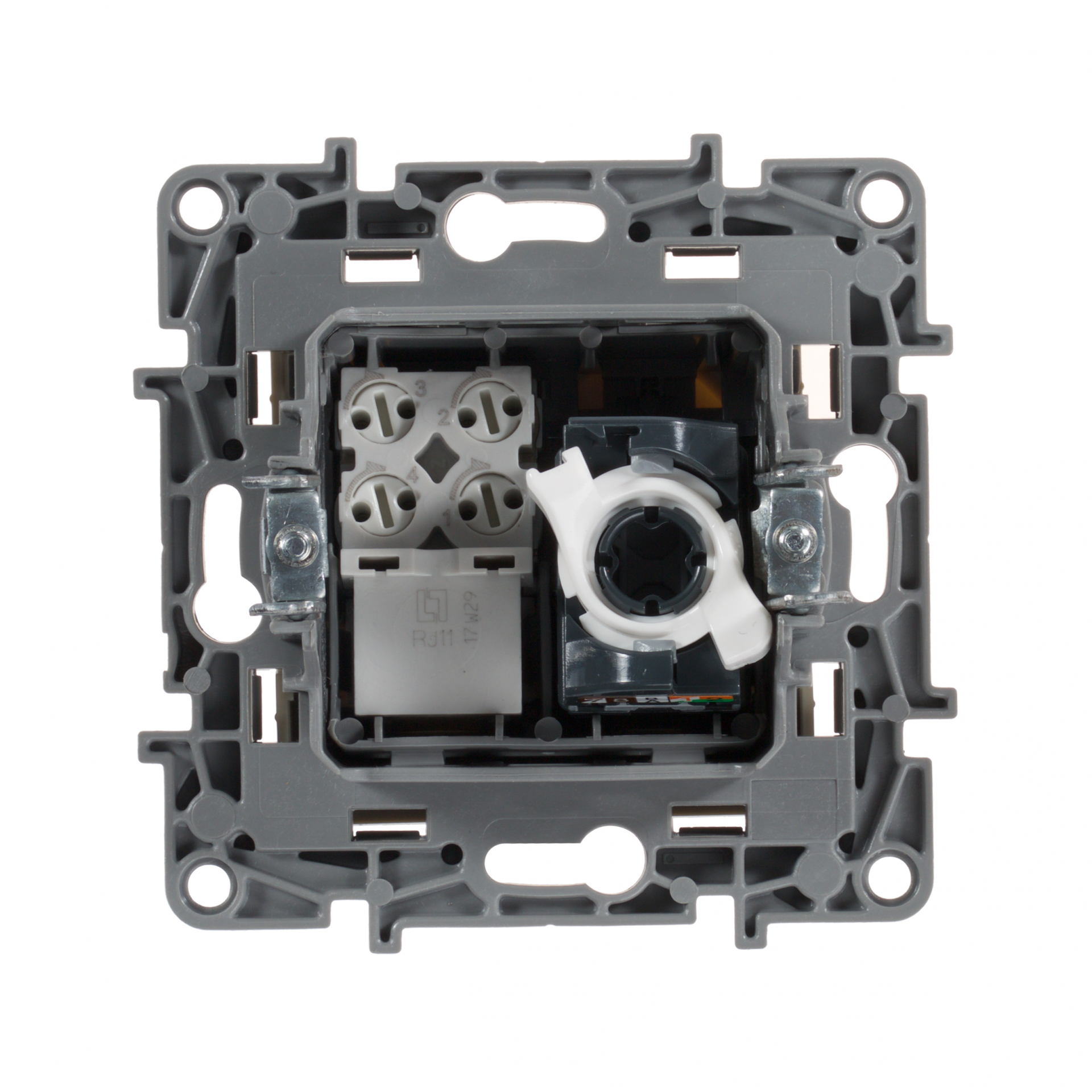 ETIKA Розетка двойная RJ11+RJ45 кат.5E UTP слоновая кость