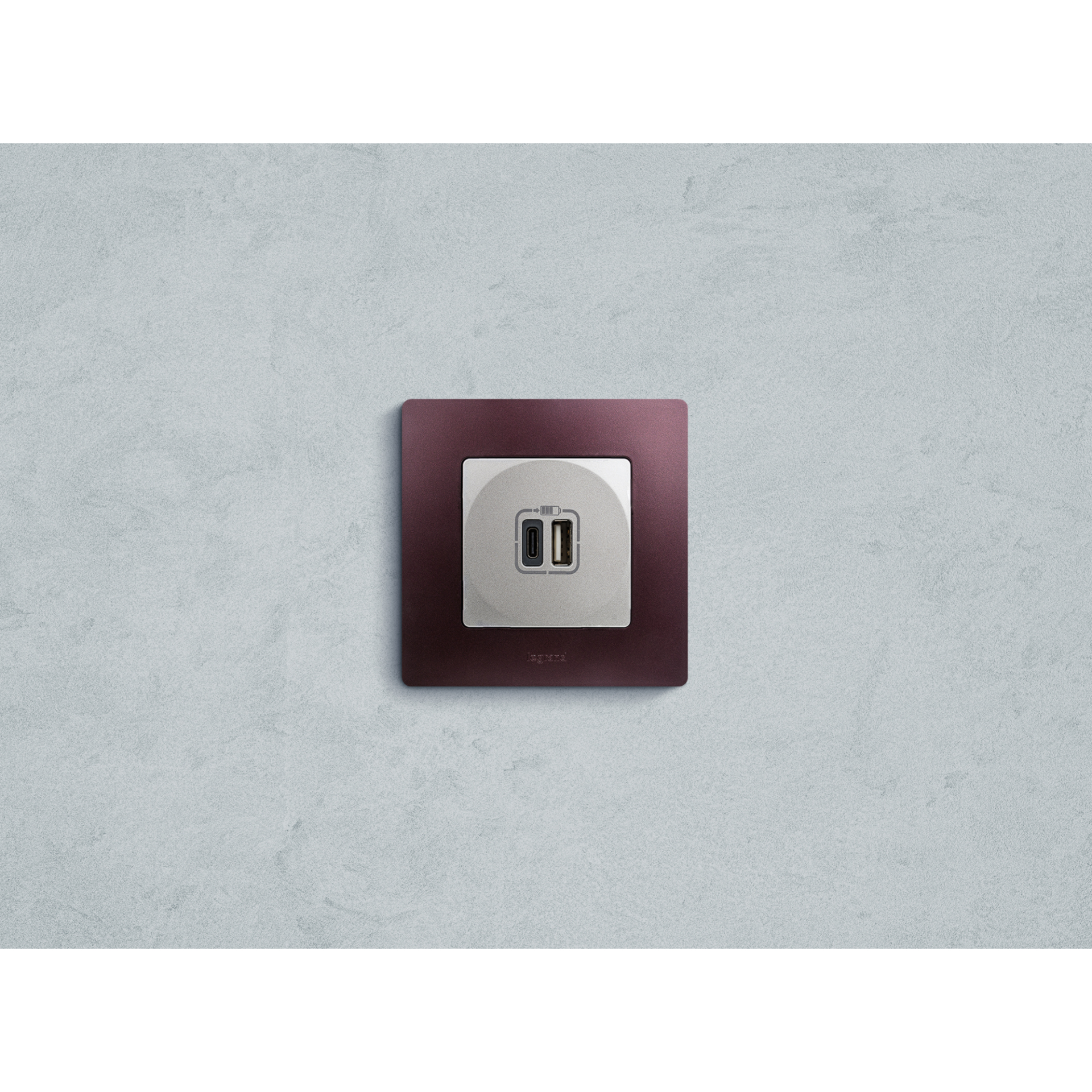 ETIKA Розетка USB A+C 15Вт алюминий