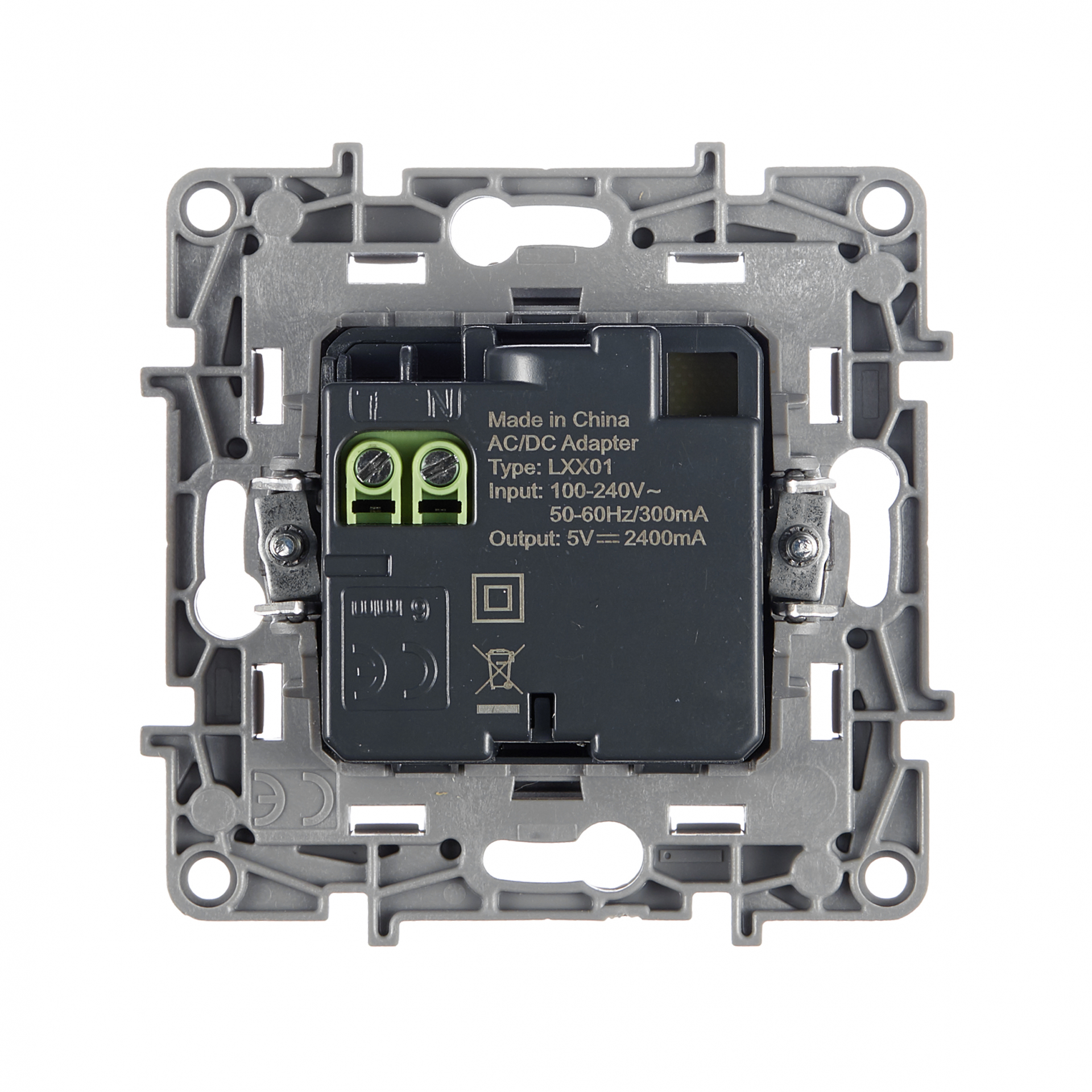 ETIKA Розетка USB A+A 15Вт алюминий