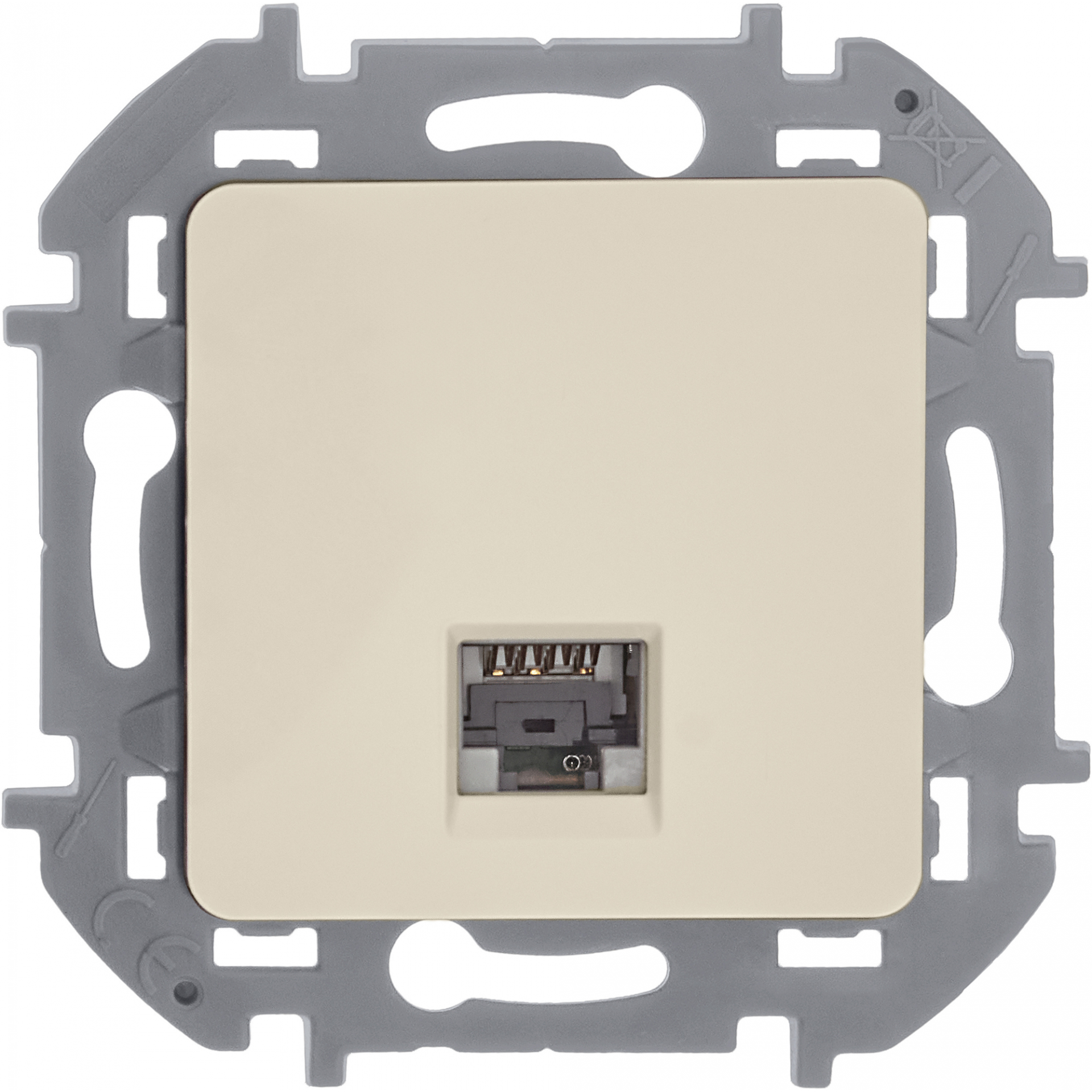 INSPIRIA Розетка компьютерная RJ45 категория 5Е UTP слоновая кость