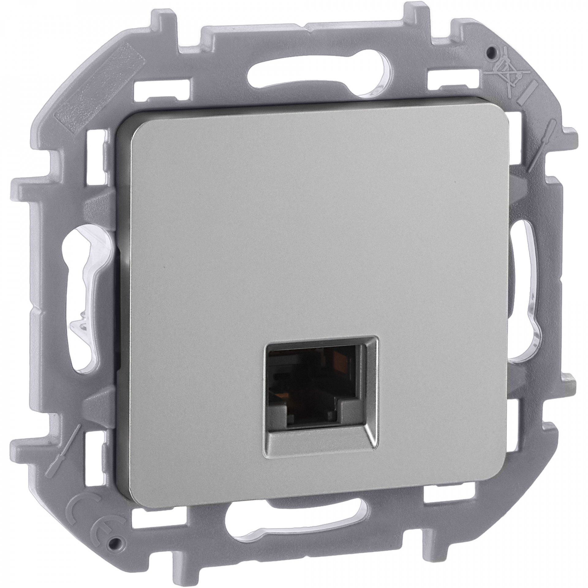 INSPIRIA Розетка компьютерная RJ45 категория 5Е UTP алюминий