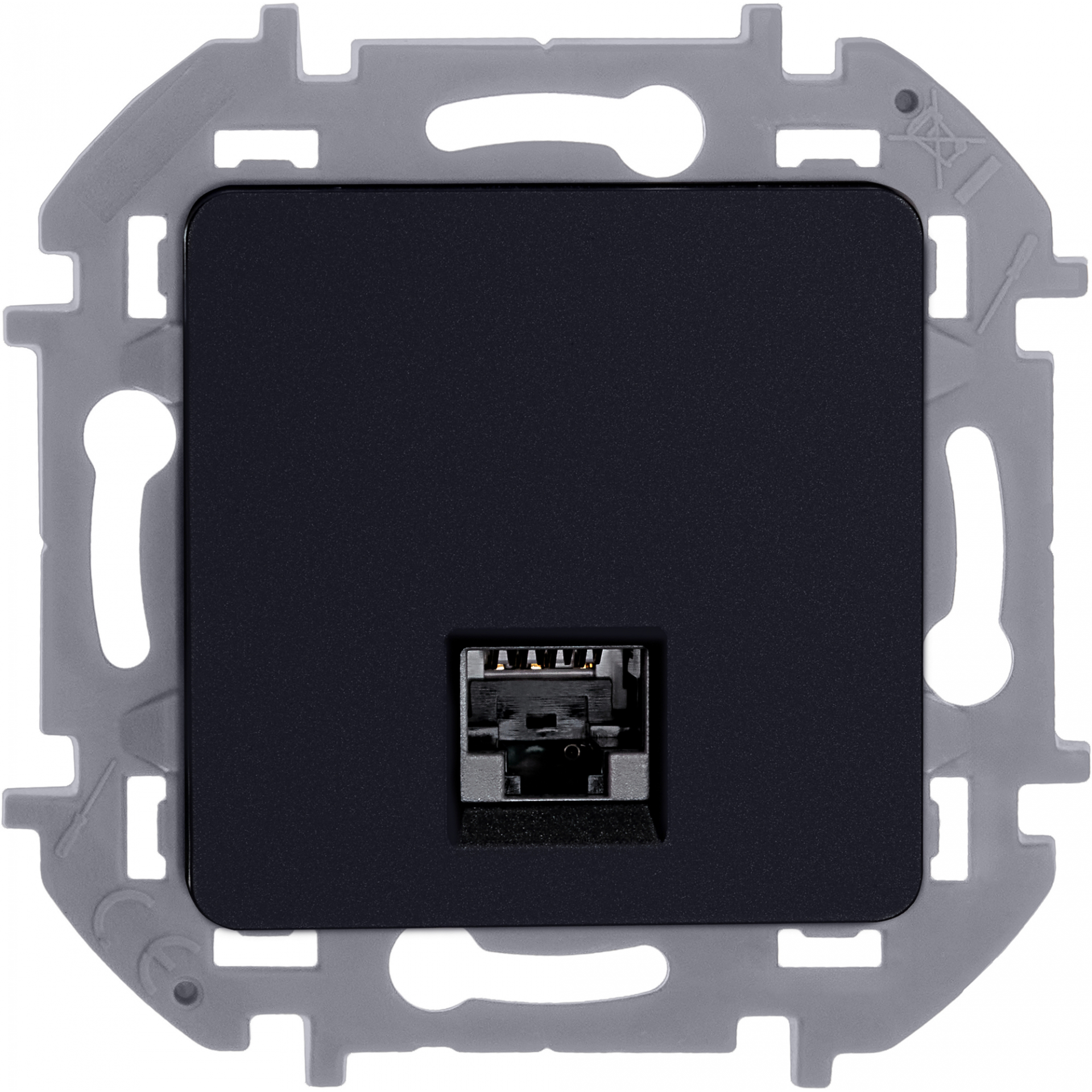INSPIRIA Розетка компьютерная RJ45 категория 5Е UTP антрацит