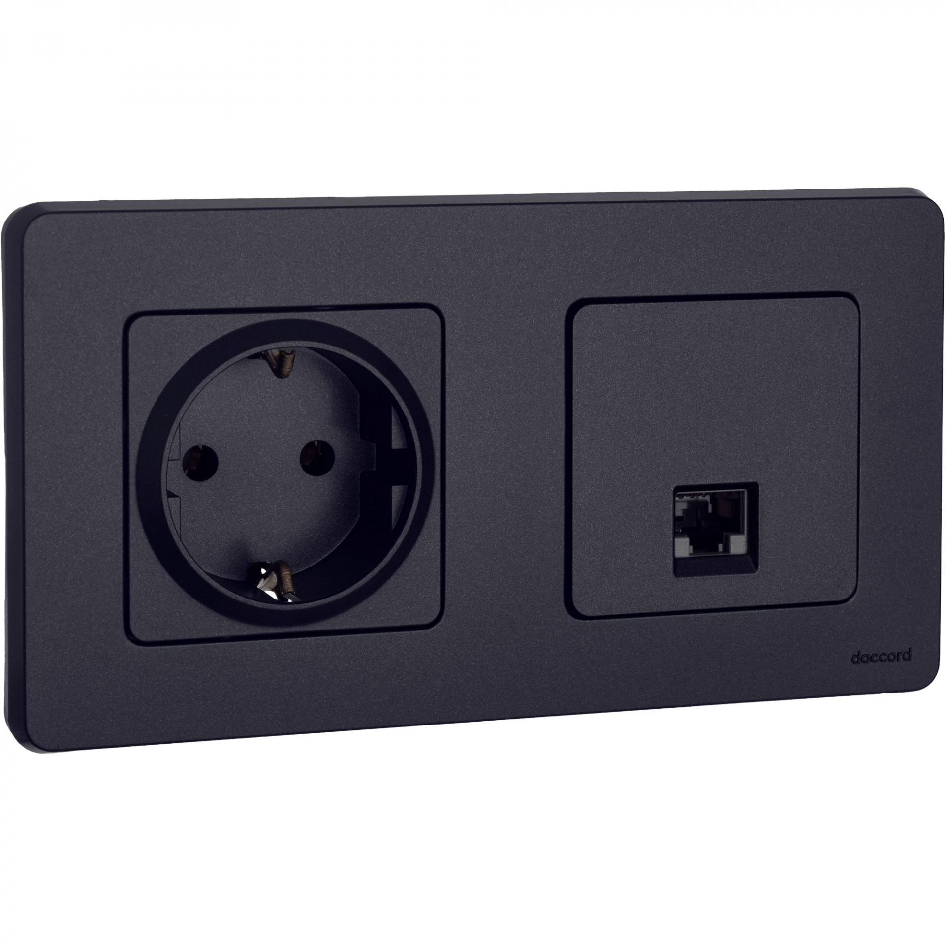 INSPIRIA Розетка компьютерная RJ45 категория 5Е UTP антрацит