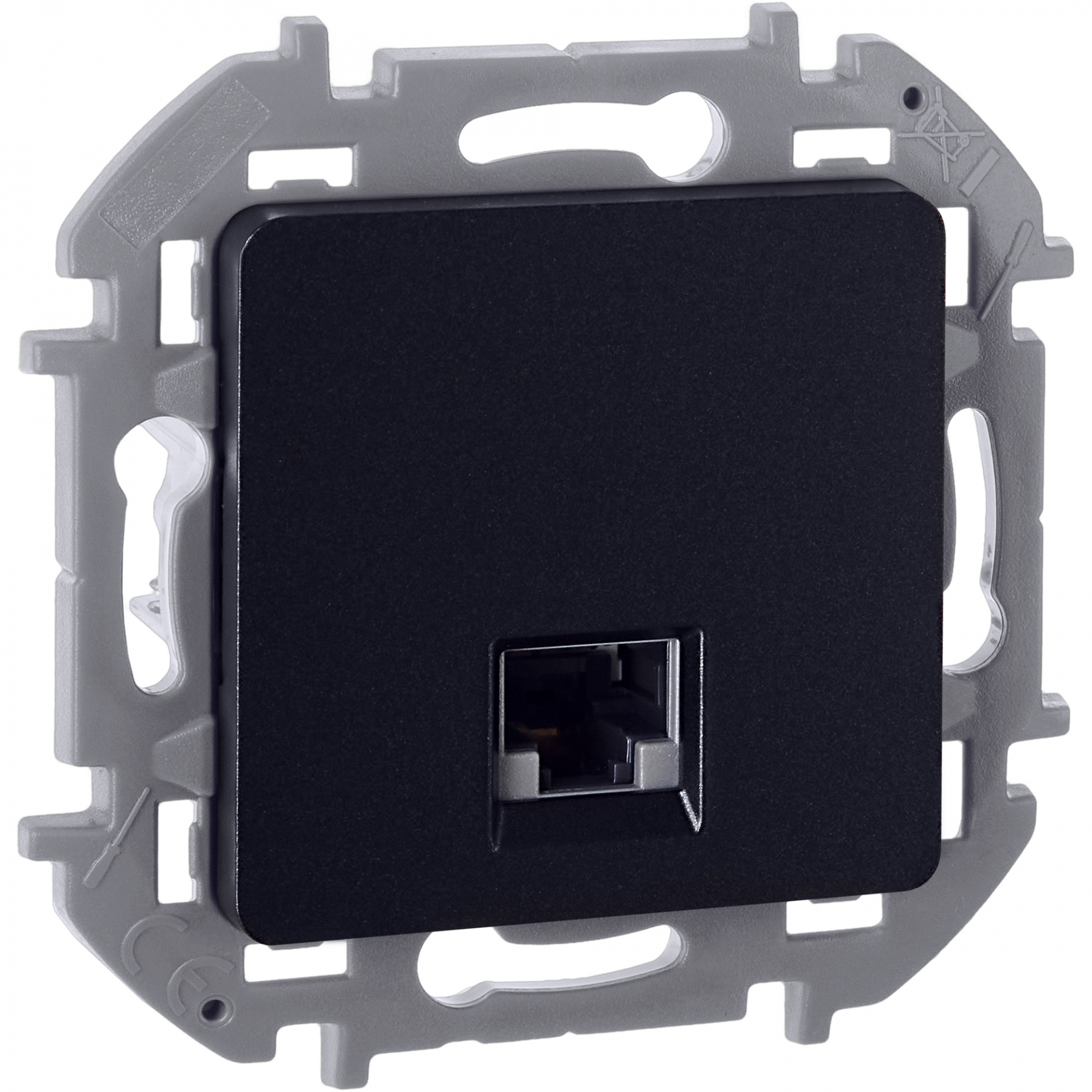 INSPIRIA Розетка компьютерная RJ45 категория 5Е UTP антрацит