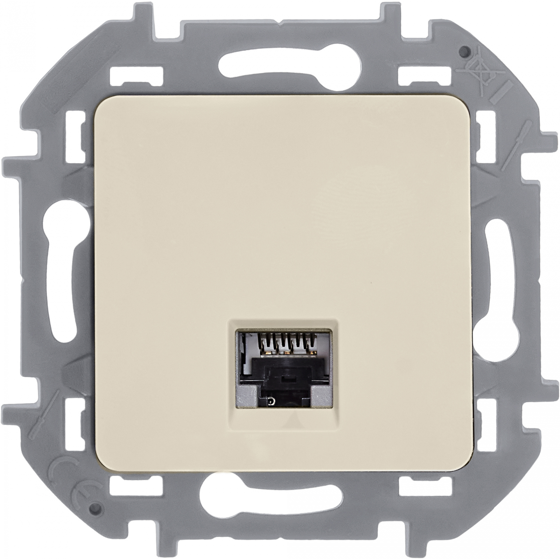 INSPIRIA Розетка компьютерная RJ45 категория 6 UTP слоновая кость