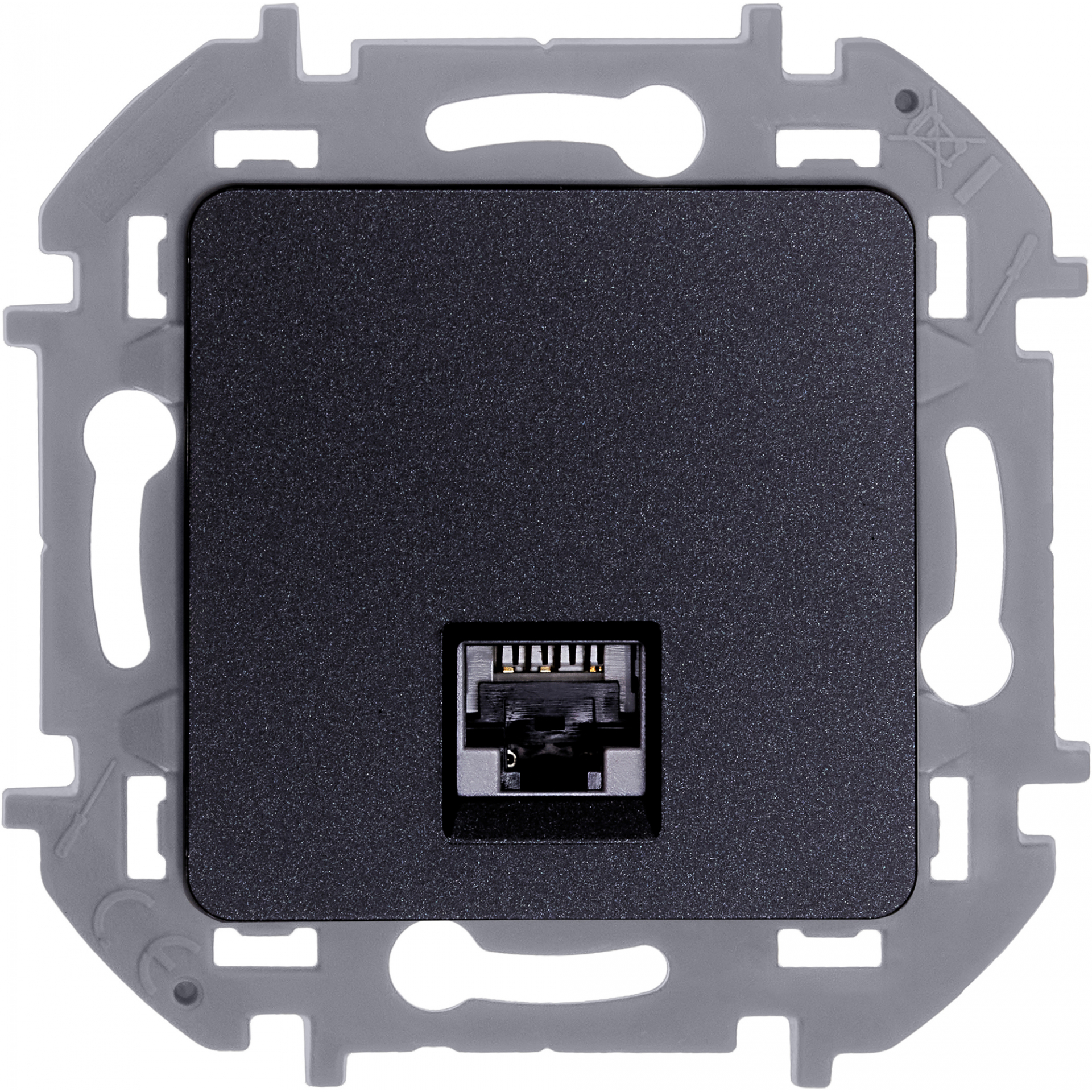 INSPIRIA Розетка компьютерная RJ45 категория 6 UTP антрацит