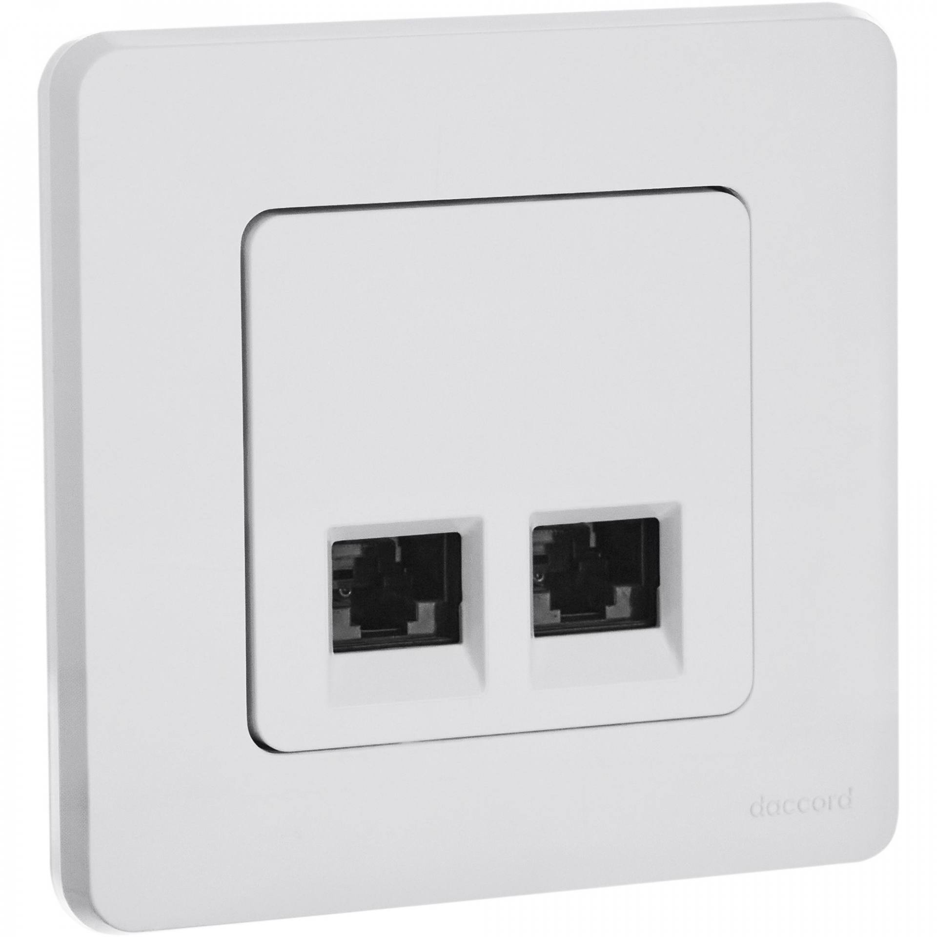 INSPIRIA Розетка компьютерная двойная RJ45 категория 5Е UTP белый