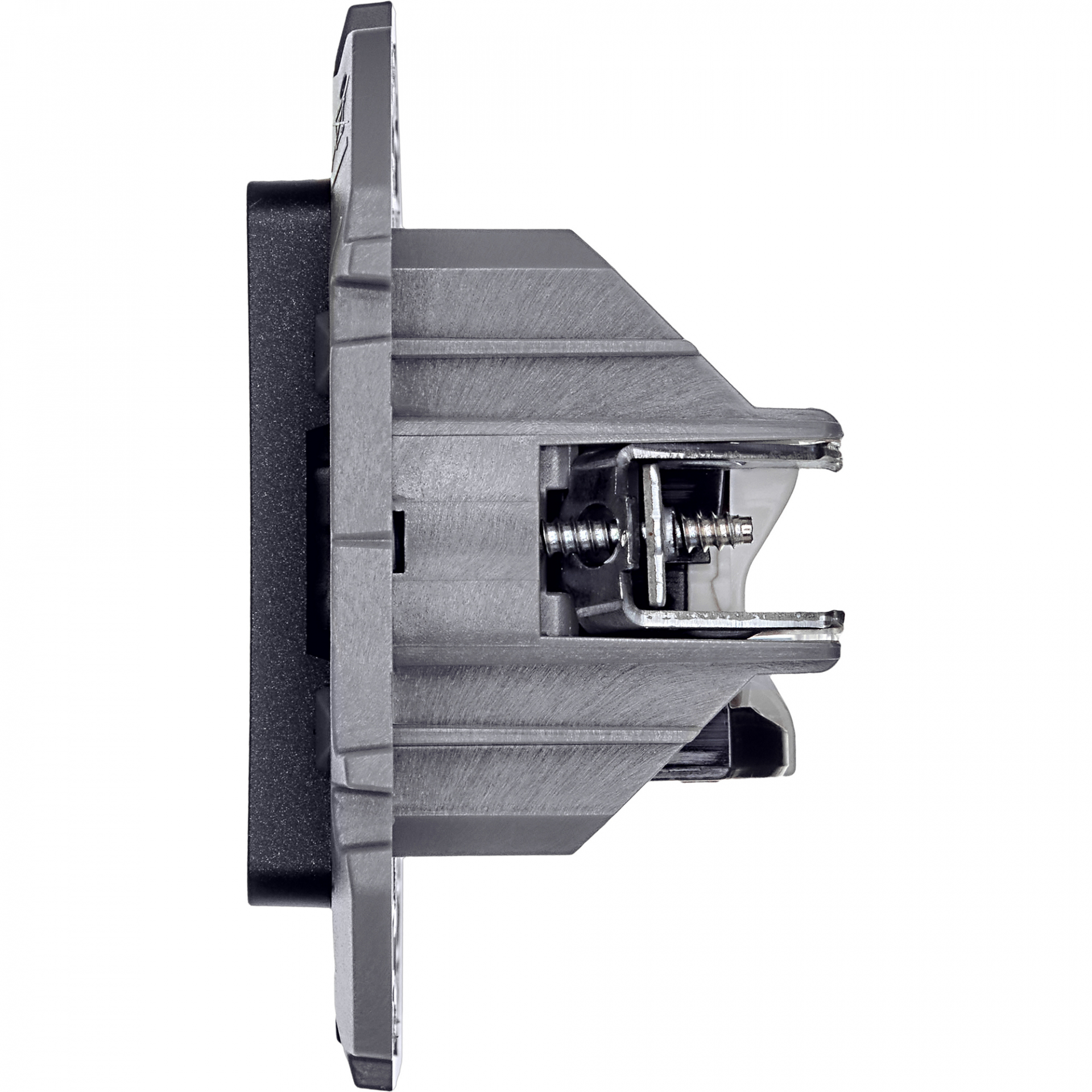 INSPIRIA Розетка компьютерная двойная RJ45 категория 5Е UTP антрацит