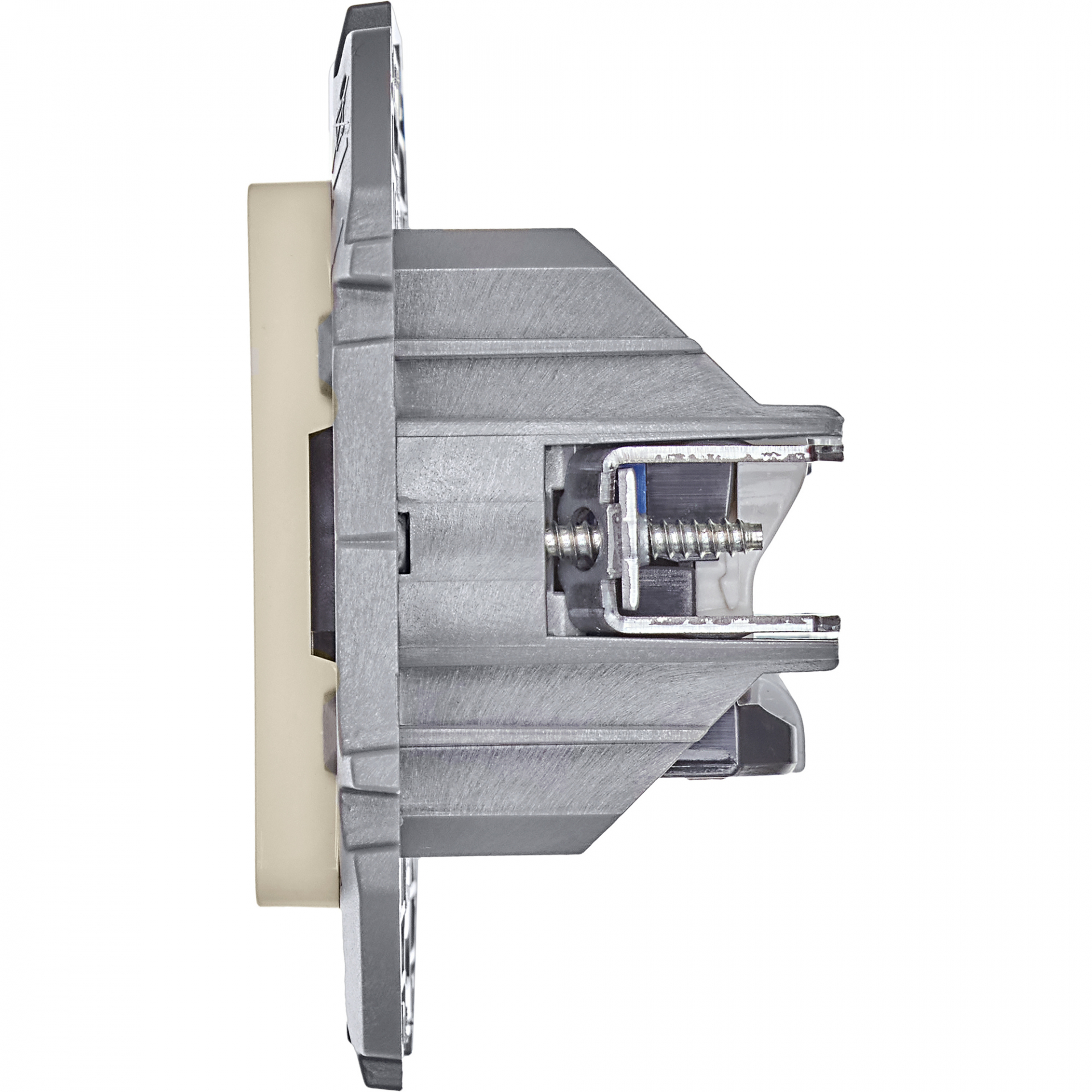 INSPIRIA Розетка компьютерная двойная RJ45 категория 6 UTP слоновая кость