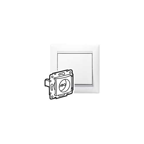VALENA DIY Розетка 1-местная без заземления без защитных шторок 16А белый