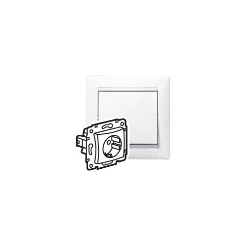 VALENA DIY Розетка 1-местная с заземлением без защитных шторок 16А белый