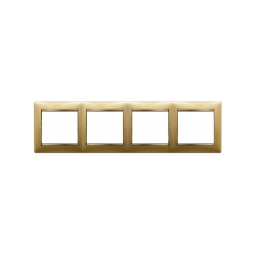 VALENA DIY Рамка 4-местная золото матовое