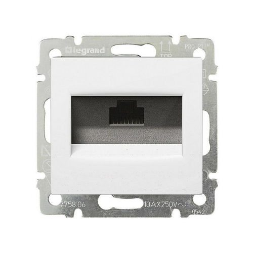 VALENA DIY Розетка телефонная с рамкой RJ11 белый