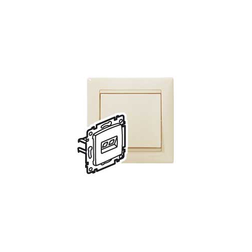 VALENA DIY Розетка компьютерная RJ45 категория 5Е UTP с захватами слоновая кость