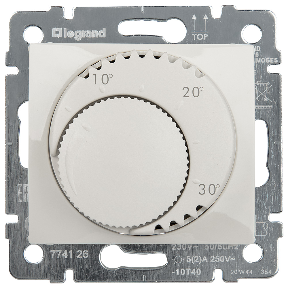 VALENA Термостат электронный стандрат 5А слоновая кость