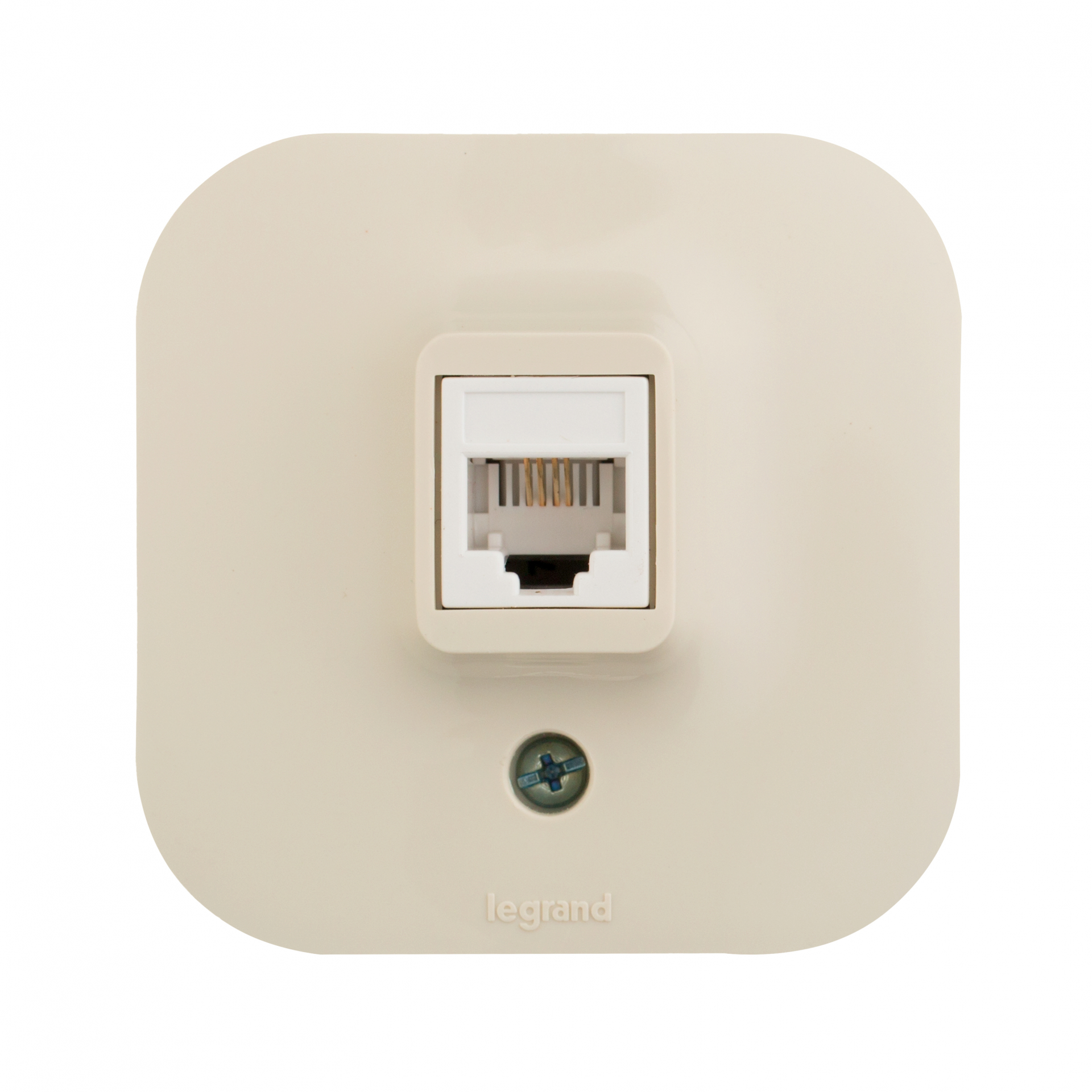 QUTEO Розетка для открытой установки компьютерная RJ45 кат.5E UTP слоновая кость