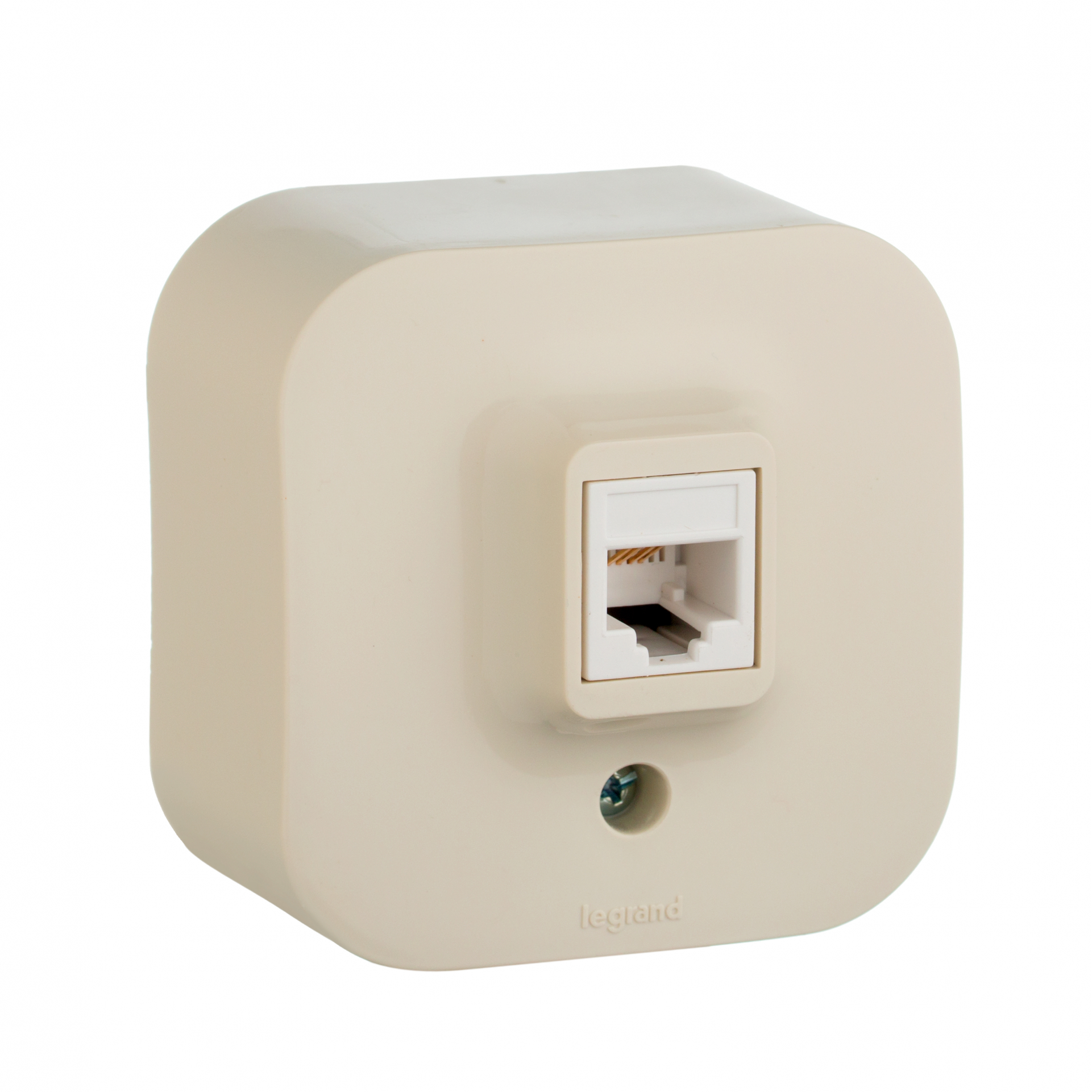 QUTEO Розетка для открытой установки компьютерная RJ45 кат.5E UTP слоновая кость
