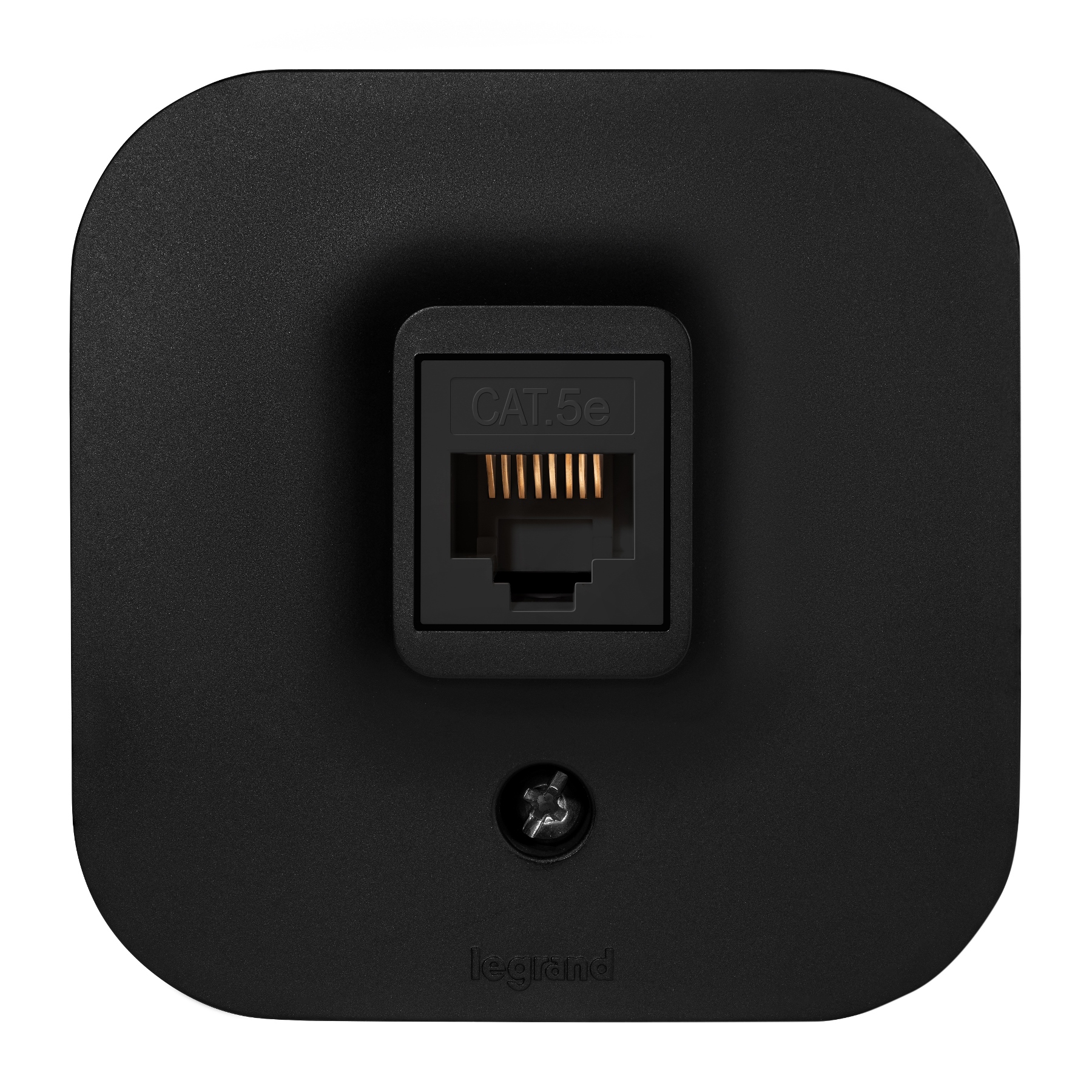 QUTEO Розетка для открытой установки компьютерная RJ45 кат.5E UTP черный матовый