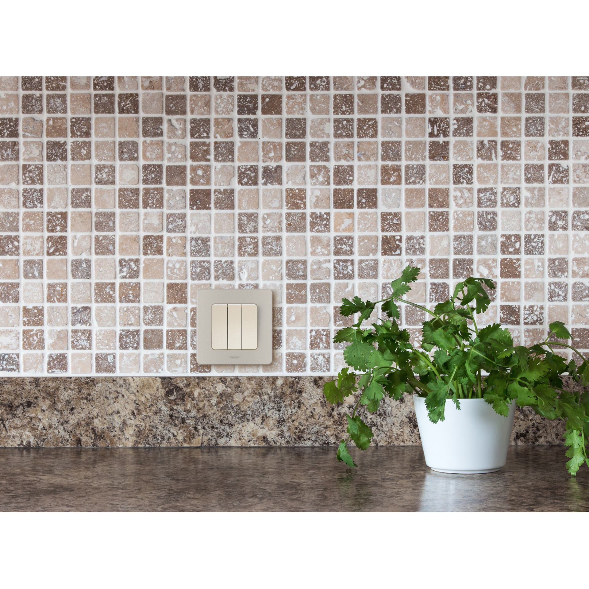 INSPIRIA Выключатель 3-клавишный схема 05 20АХ слоновая кость