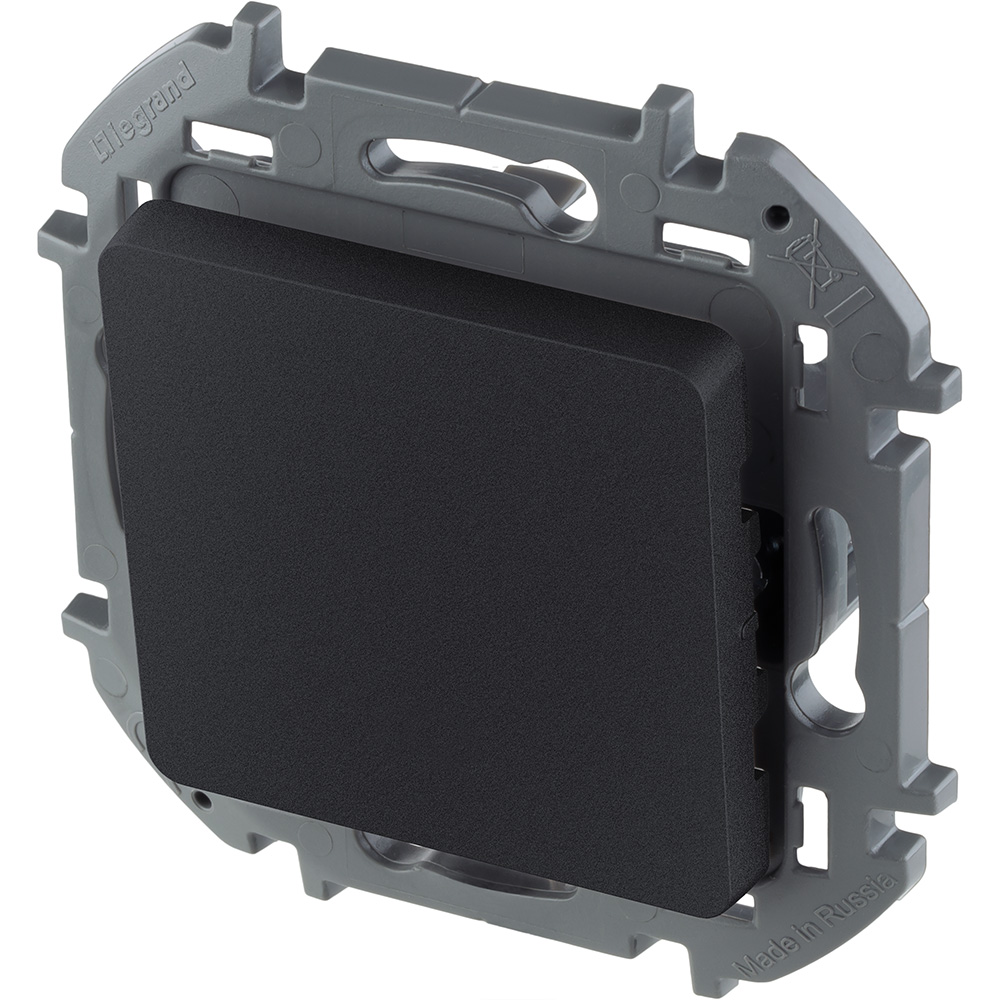 INSPIRIA Переключатель 1-клавишный схема 7 10АХ перекрестный антрацит