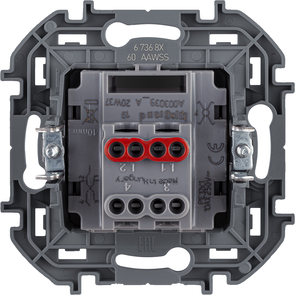 INSPIRIA Переключатель 1-клавишный схема 7 10АХ перекрестный антрацит